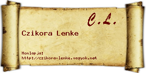 Czikora Lenke névjegykártya